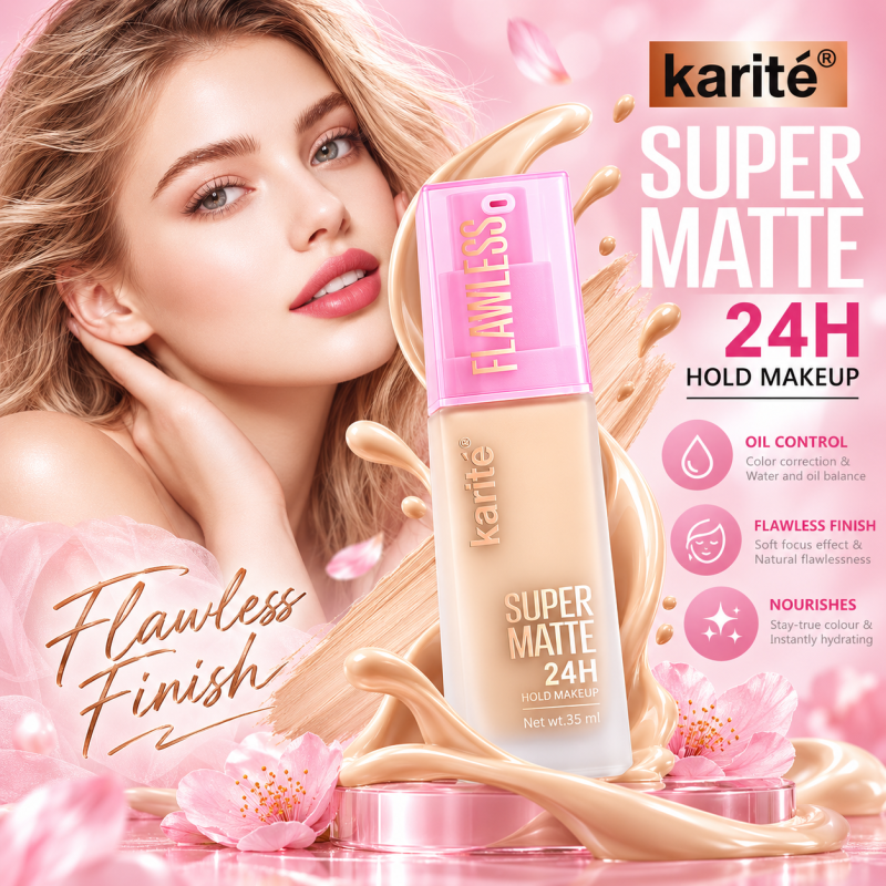 Karite Super Matte 24H Hold Makeup (Foundation-Shade 115)